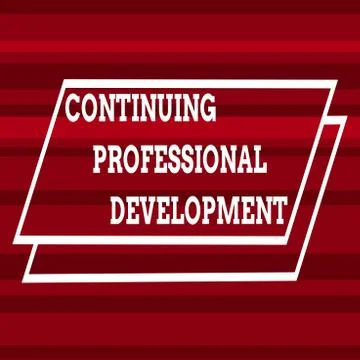 Text sign showing Continuing Professional Development. Conceptual photo tracking イラスト素材