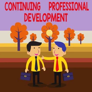 Text sign showing Continuing Professional Development. Conceptual photo tracking イラスト素材