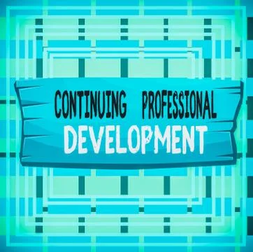 Text sign showing Continuing Professional Development. Conceptual photo tracking Stock Illustration