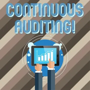 Text sign showing Continuous Auditing. Conceptual photo Internal process that Stock Illustration