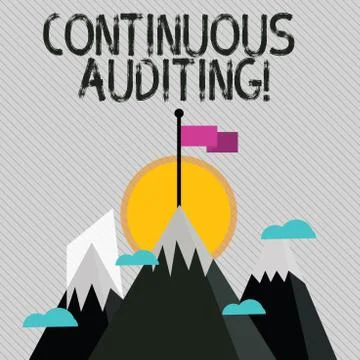 Text sign showing Continuous Auditing. Conceptual photo Internal process that Stock Illustration
