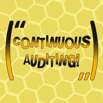 Text sign showing Continuous Auditing. Conceptual photo Internal process that Stock Illustration