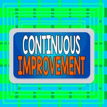 Text sign showing Continuous Improvement. Conceptual photo ongoing effort to Stock Illustration