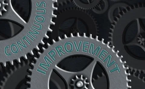 Text sign showing Continuous Improvement. Conceptual photo ongoing effort to Stock Illustration
