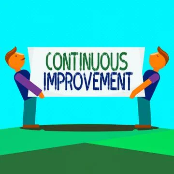 Text sign showing Continuous Improvement. Conceptual photo making small Illustrazione stock