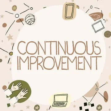 Text sign showing Continuous Improvement. Internet Concept making small Stockillustratie