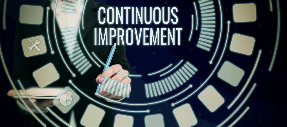 Text sign showing Continuous Improvement. Internet Concept Ongoing Effort to Stock Photos