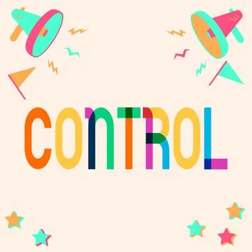 Text sign showing Control. Internet Concept Power to influence direct behavior Illustrazione stock