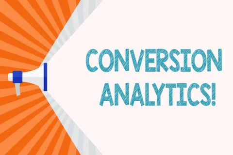 Text sign showing Conversion Analytics. Conceptual photo action that s is Illustrazione stock