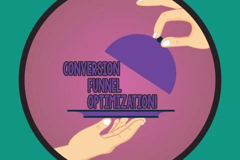 Text sign showing Conversion Funnel Optimization. Conceptual photo thinking of Stock Illustration