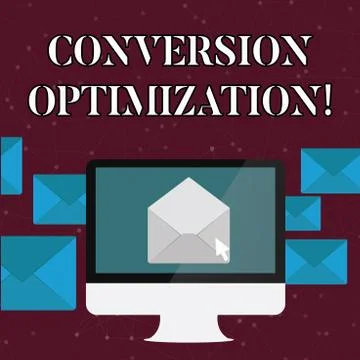 Text sign showing Conversion Optimization. Conceptual photo system increasing 스톡 일러스트