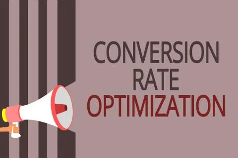 Text sign showing Conversion Rate Optimization. Conceptual photo system for i Stock Illustration