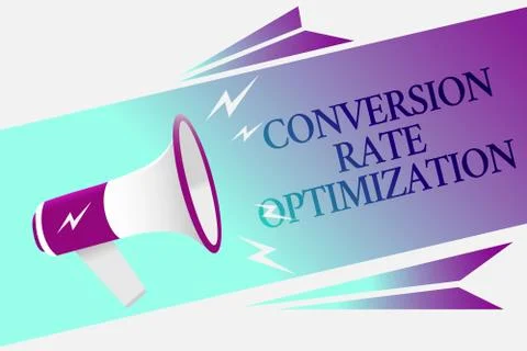 Text sign showing Conversion Rate Optimization. Conceptual photo system for i Stock Illustration