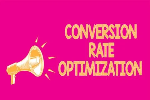 Text sign showing Conversion Rate Optimization. Conceptual photo system for i Stock Illustration