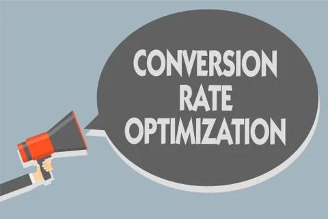 Text sign showing Conversion Rate Optimization. Conceptual photo system for i Stock Illustration
