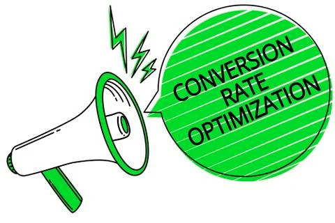 Text sign showing Conversion Rate Optimization. Conceptual photo system for i 스톡 일러스트