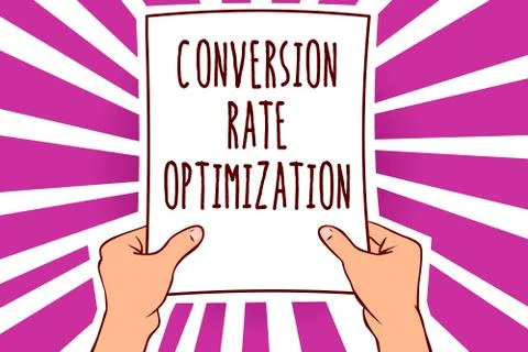 Text sign showing Conversion Rate Optimization. Conceptual photo system for i Stock Illustration