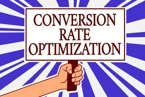 Text sign showing Conversion Rate Optimization. Conceptual photo system for i Stock Illustration