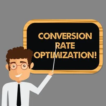 Text sign showing Conversion Rate Optimization. Conceptual photo increasing the 스톡 일러스트