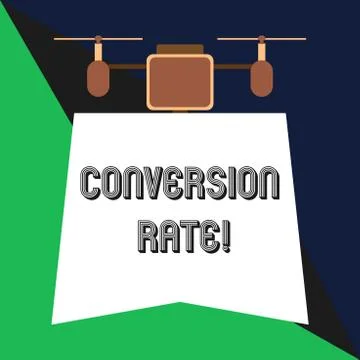 Text sign showing Conversion Rate. Conceptual photo number of visitors to a イラスト素材