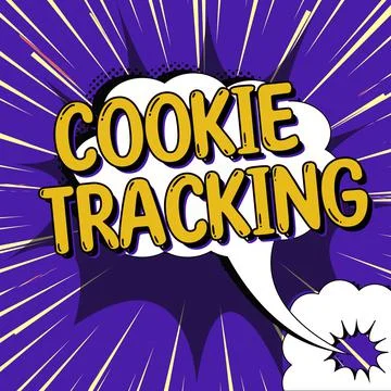 Text sign showing Cookie Tracking. Internet Concept Data stored in the user s is Stock Illustration