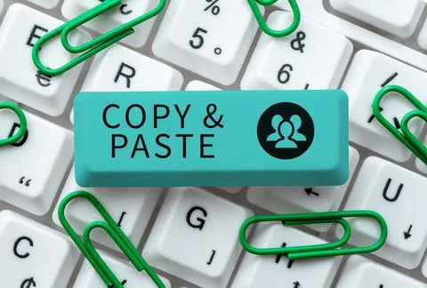 Text sign showing Copy Paste. Business overview an imitation, transcript, or Stock Photos