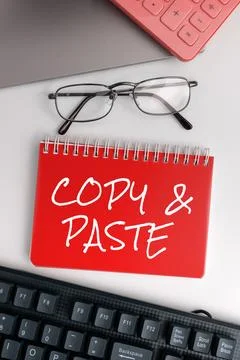 Text sign showing Copy Paste. Word for an imitation, transcript, or reproduction 스톡 사진