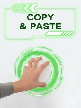 Text sign showing Copy Paste. Conceptual photo an imitation, transcript, or 스톡 사진
