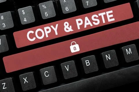 Text sign showing Copy Paste. Concept meaning an imitation, transcript, or 写真素材