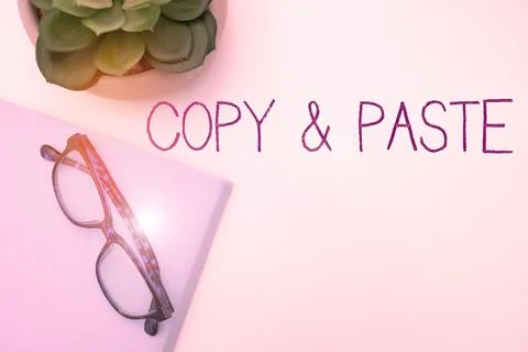 Text sign showing Copy Paste. Business concept an imitation, transcript, or Stock Photos