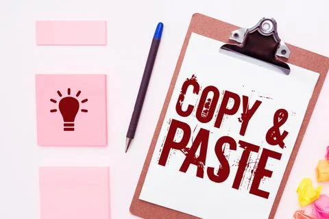 Text sign showing Copy Paste. Internet Concept an imitation, transcript, or 스톡 사진