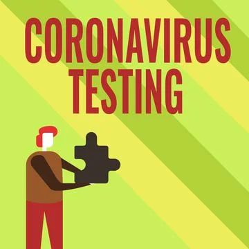 Text sign showing Coronavirus Testing. Word Written on Collection of samples Stockillustratie