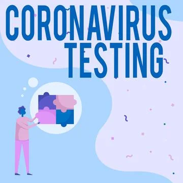 Text sign showing Coronavirus Testing. Business approach Collection of samples Stock Illustration