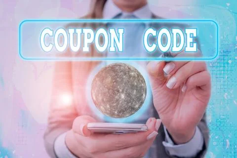 Text sign showing Coupon Code. Conceptual photo ticket or document that can be Stockfoto's