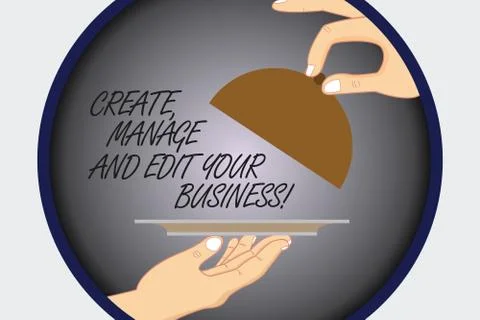 Text sign showing Create Manage And Edit Your Business. Conceptual photo Design Stock Illustration
