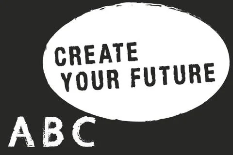 Text sign showing Create Your Future. Conceptual photo Set Target and Career Stock Illustration