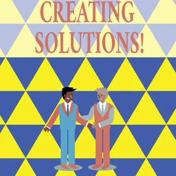 Text sign showing Creating Solutions. Conceptual photo Make ways to solve a 库存插图