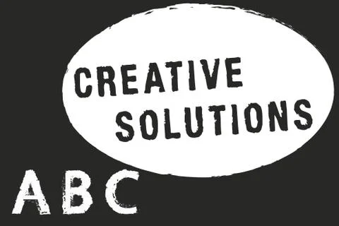 Text sign showing Creative Solutions. Conceptual photo Original and unique 스톡 일러스트
