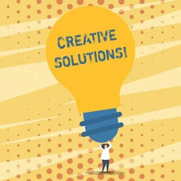 Text sign showing Creative Solutions. Conceptual photo mental process of crea Stock-Illustration