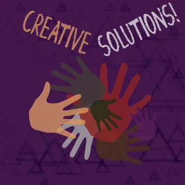 Text sign showing Creative Solutions. Conceptual photo mental process of 스톡 일러스트