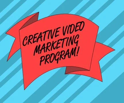 Text sign showing Creative Video Marketing Program. Conceptual photo Online Ilustración de archivo