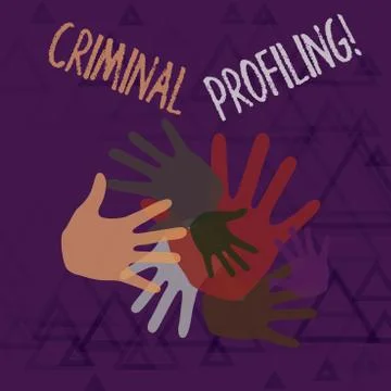 Text sign showing Criminal Profiling. Conceptual photo Develop profiles for 스톡 일러스트