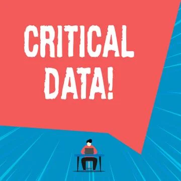 Text sign showing Critical Data. Conceptual photo elements of business processes Stock Illustration