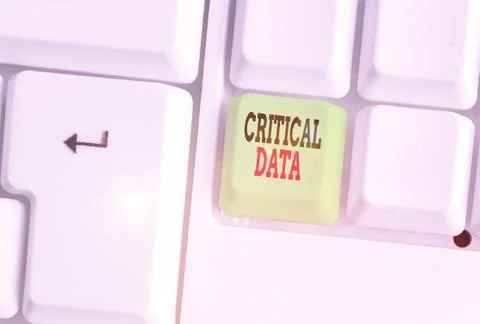 Text sign showing Critical Data. Conceptual photo elements of business processes 스톡 사진