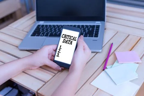 Text sign showing Critical Data. Conceptual photo elements of business processes 스톡 사진