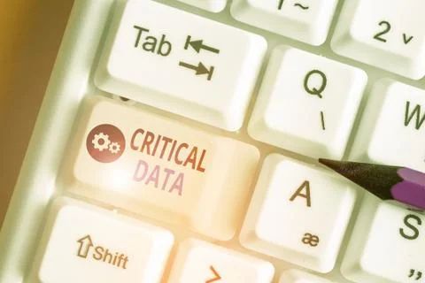 Text sign showing Critical Data. Conceptual photo elements of business processes 스톡 사진