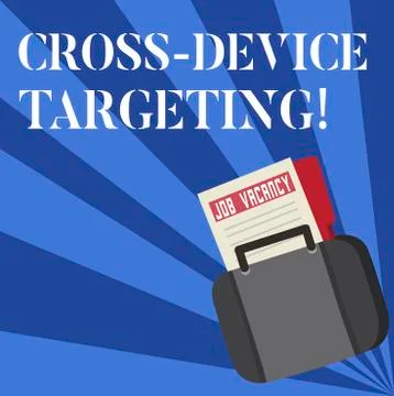 Text sign showing Cross Device Targeting. Conceptual photo identifying 스톡 일러스트