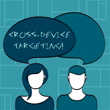 Text sign showing Cross Device Targeting. Conceptual photo identifying Stock Illustration