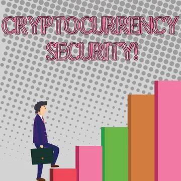 Text sign showing Cryptocurrency Security. Conceptual photo attempts obtain d Stock-Illustration