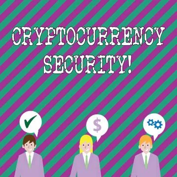 Text sign showing Cryptocurrency Security. Conceptual photo attempts obtain d Stock-Illustration